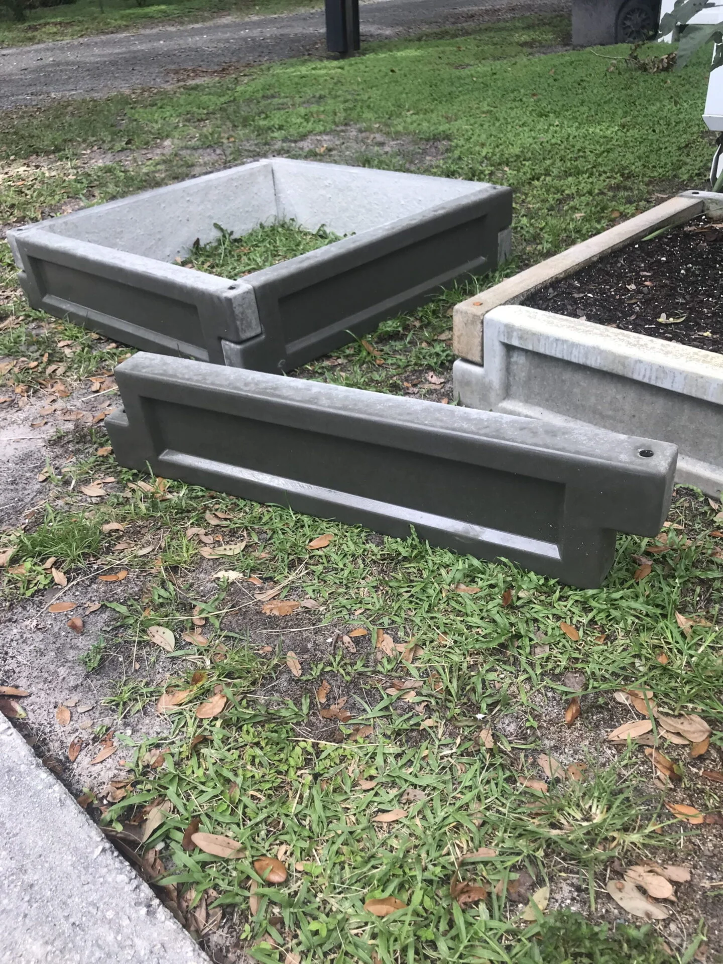 This is a picture of absmolds.com bed blocks concrete molds finished products.