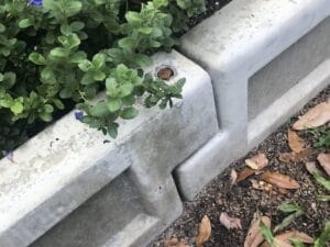 This is a picture of one-bed block garden box setup with rebar concrete from ABDMOLDS.COM