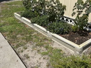 This a picture of finished sed blocks made from the concrete mold from absmolds.com