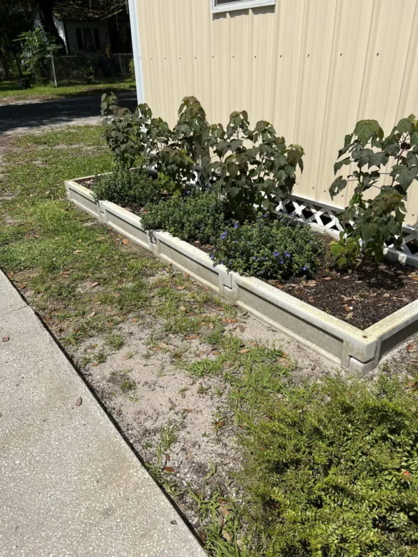 This a picture of finished sed blocks made from the concrete mold from absmolds.com