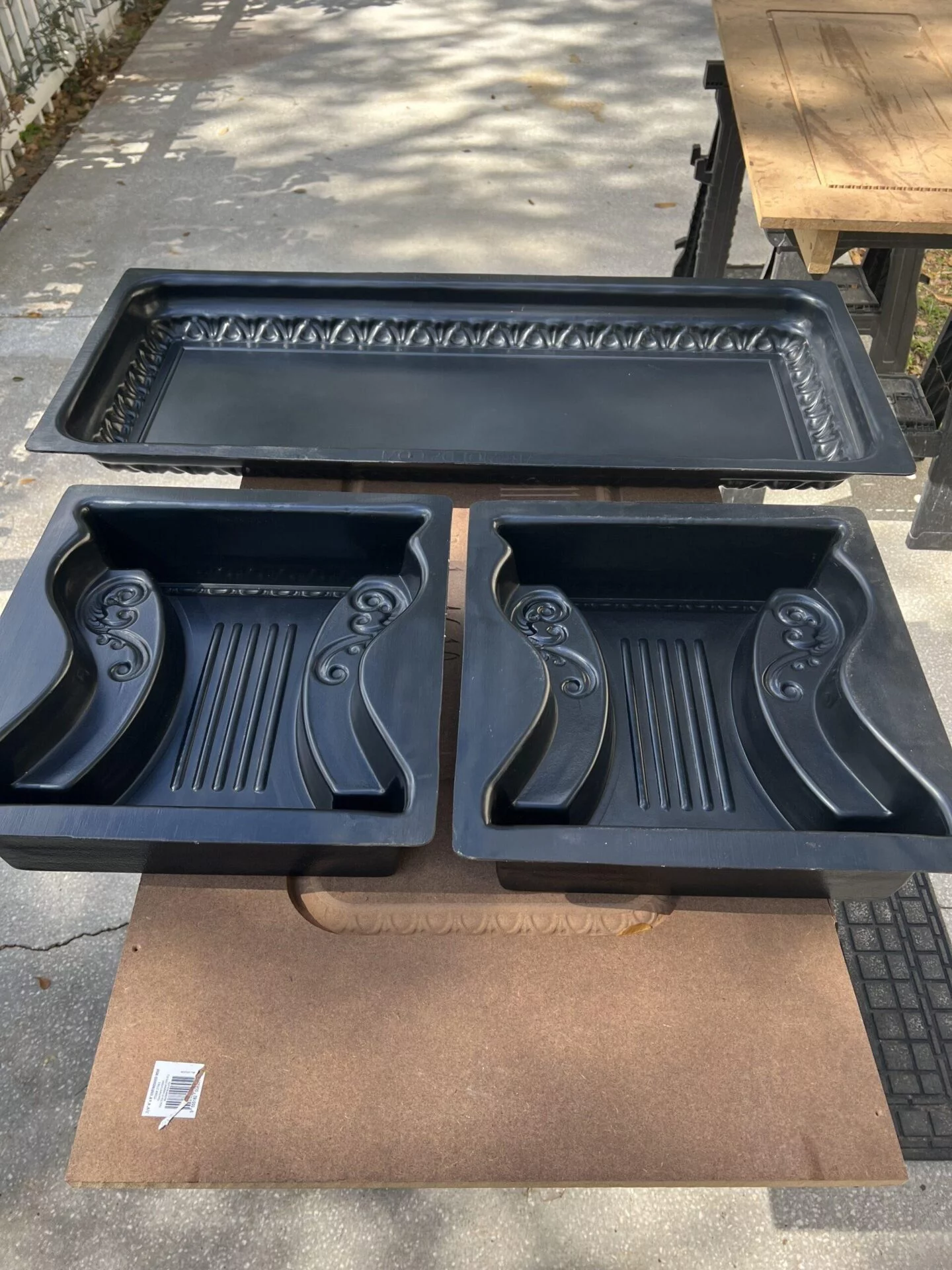 picture of absmolds.com concrete mold the roman bench set