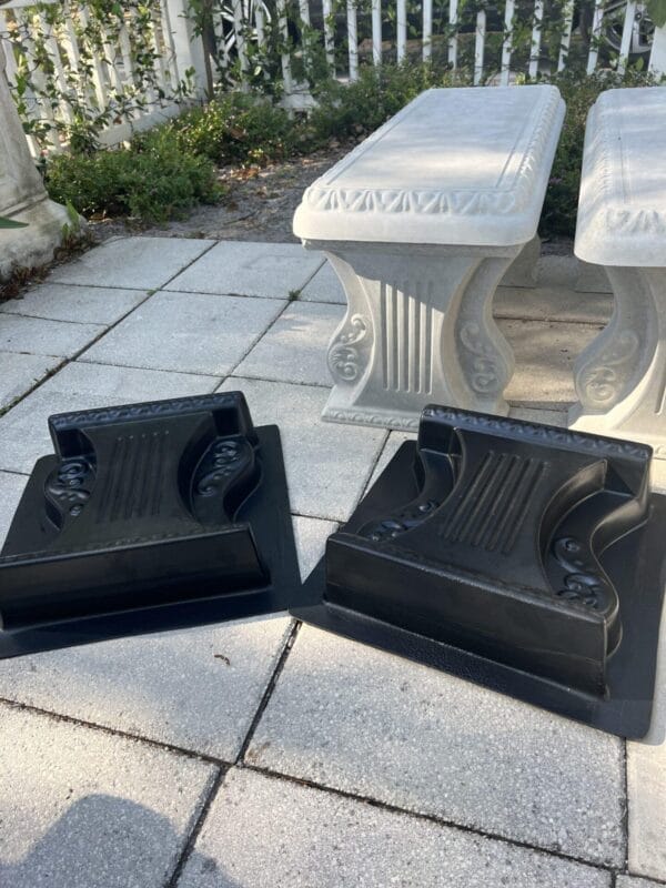 Large roman concrete bench leg molds