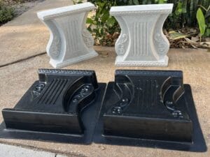 Large roman concrete bench leg molds