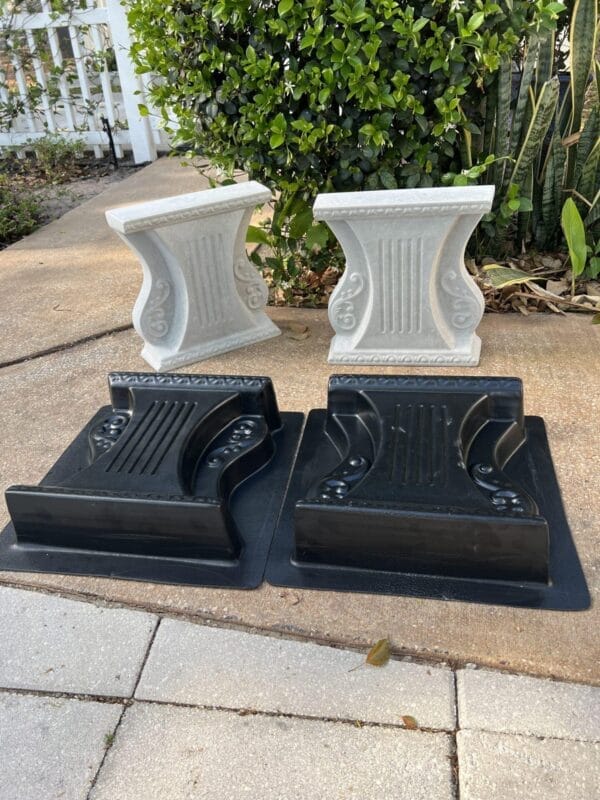 Large roman concrete bench leg molds