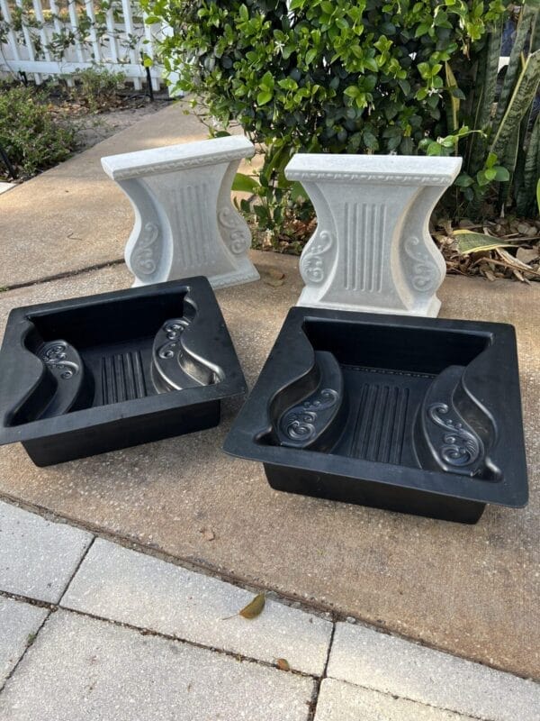 Large roman concrete bench leg molds