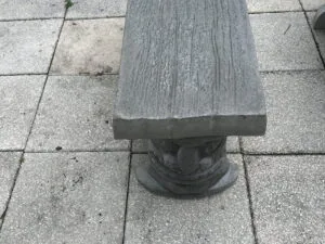 Tiki concrete Bench made from the Tiki Bench Mold Set