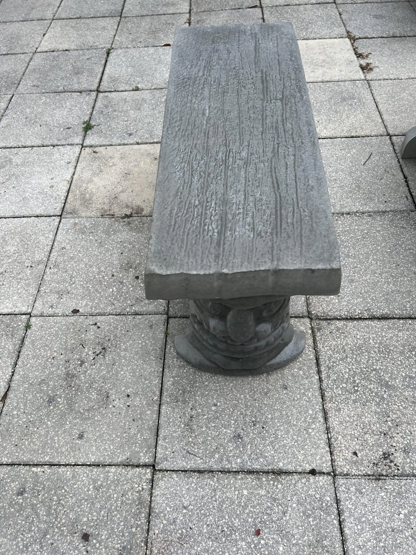 Tiki concrete Bench made from the Tiki Bench Mold Set
