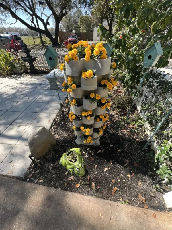 Garden Tower built with the Garden Tower Mold Set