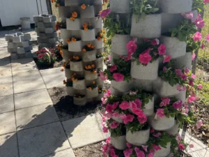 Garden Tower built with the Garden Tower Mold Set