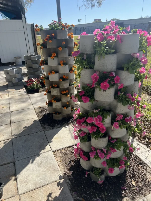 Garden Tower built with the Garden Tower Mold Set