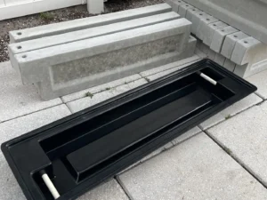 pouring concrete molds