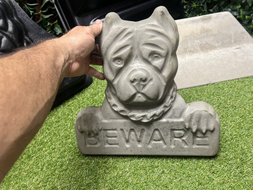 Durable concrete Beware Concrete sign