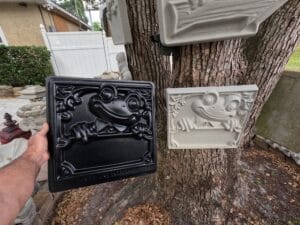 Frog sign mold set 102 hanging with mold two